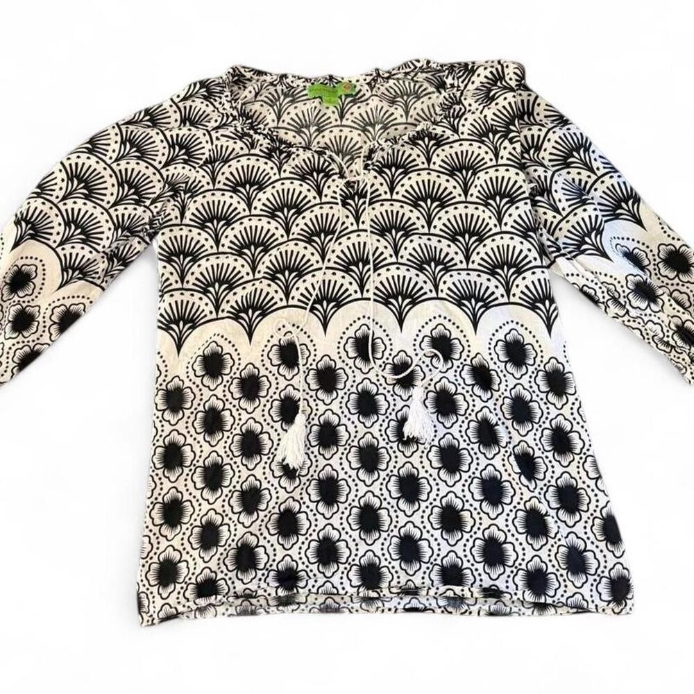 Island Republic 100% Cotton Pattern Blouse Size S